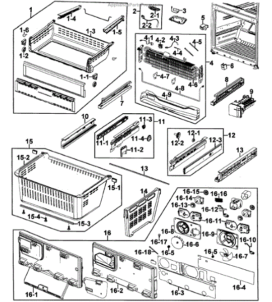 Parts for Samsung RFG237AARS/XAA-0000: Freezer Parts ...