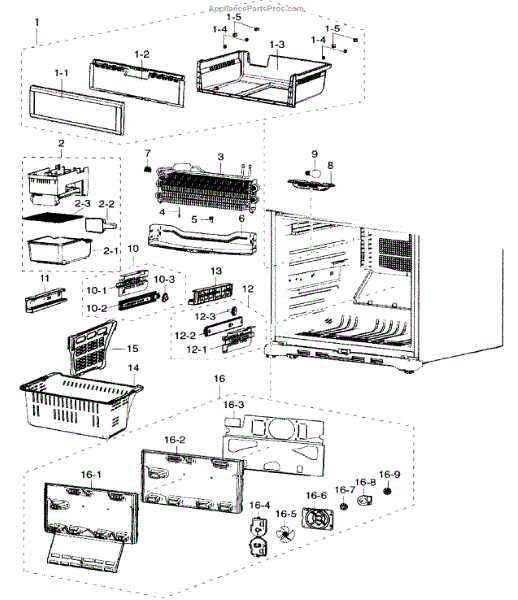 Parts for Samsung RF217ABBP/XAA-0000: Freezer Parts ...