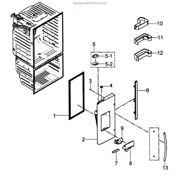 Parts for Samsung RFG297HDWP/XAA: Left Door Parts - AppliancePartsPros.com