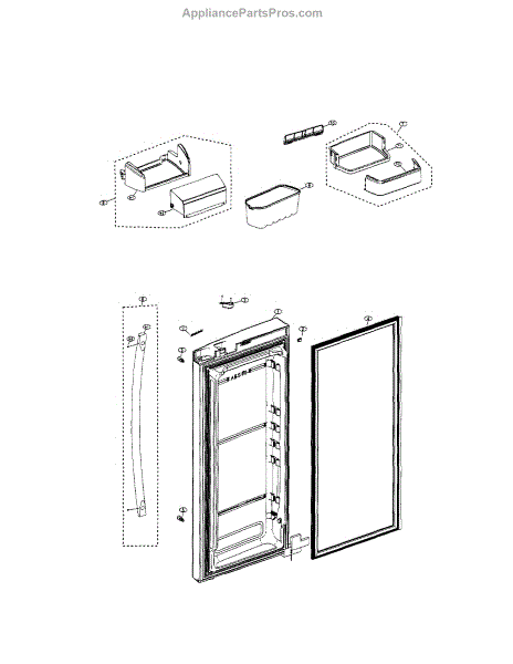 Parts for Samsung RFG298AARS: Refrigerator Right Door Parts