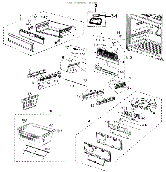 Parts for Samsung RF26XAERS/XAA: Freezer Parts - AppliancePartsPros.com