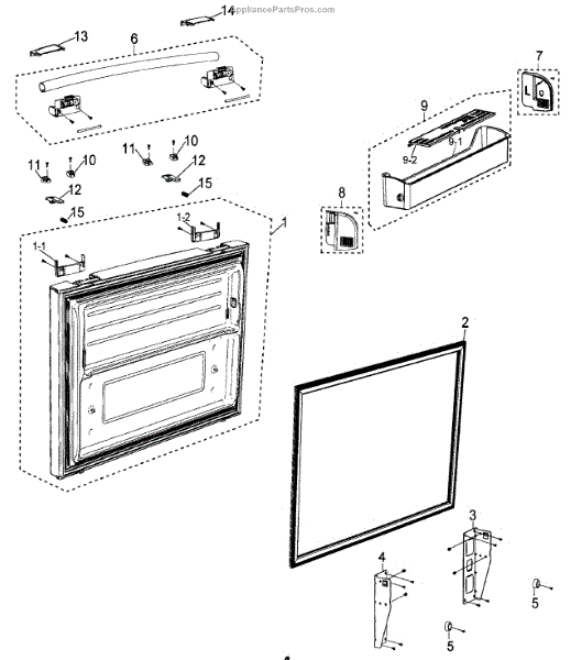 Parts For Samsung Rf26xaersxaa Freezer Door Parts 0340