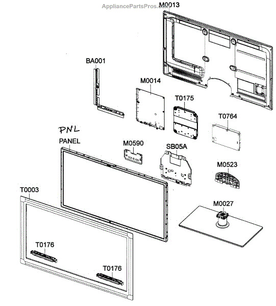 Parts for Samsung UN32C5000QFXZA Led Television Parts