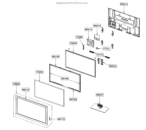 Parts for Samsung PN50B650S1FXZA Plasma Television Parts