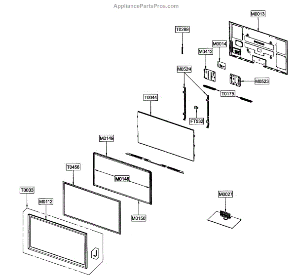 Parts for Samsung PN63B550T2FXZA Plasma Television Parts