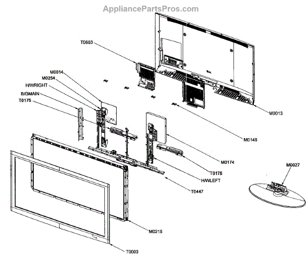 Parts for Samsung LN52A650A1FXZA Lcd Television Parts