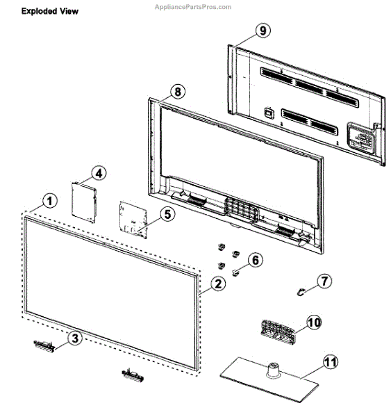 Parts for Samsung UN46EH6030FXZA-TS01: Lcd Tv Cabinet ...