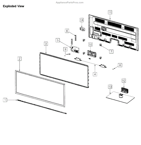 Parts for Samsung PN64E550D1FXZATW02 Plasma Tv Parts