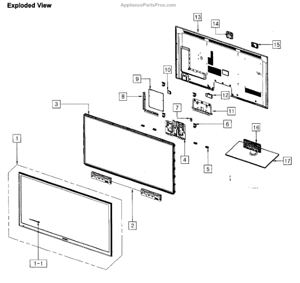 Parts for Samsung PN64D7000FFXZAI201 Plasma Tv Plasma Tv Parts