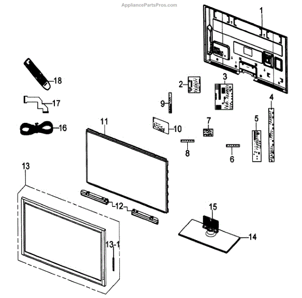 Parts for Samsung PN51D450A2DXZA Plasma Television Parts