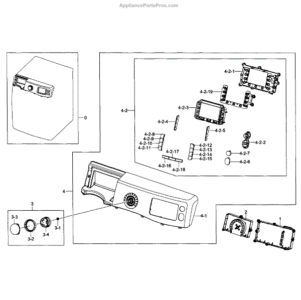 Parts for Samsung WF511ABW/XAA-0003: Control Panel Parts