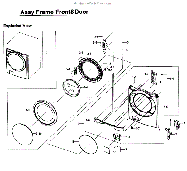 Parts for Samsung WF457ARGSGR/AA-0001: Front Assy Parts ...