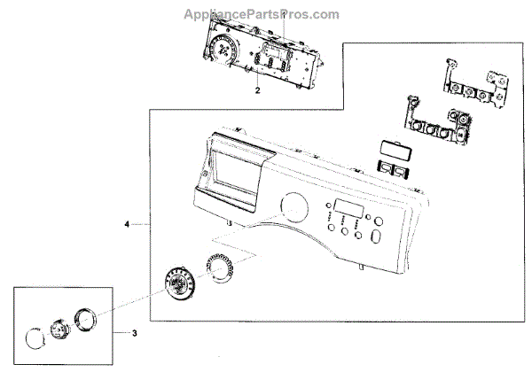 Parts for Samsung WF231ANW/XAA-0001: Control Panel Parts