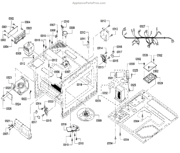Parts for Bosch HMD8451UC/01 Main Section Parts