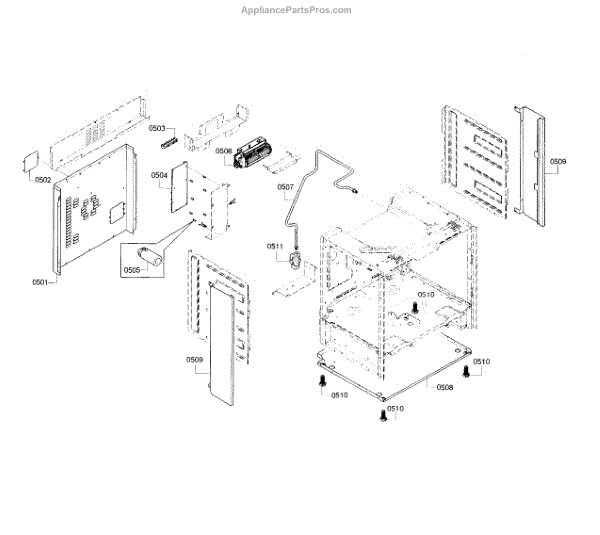 Parts for Bosch HDI8054U/01 Frame Parts