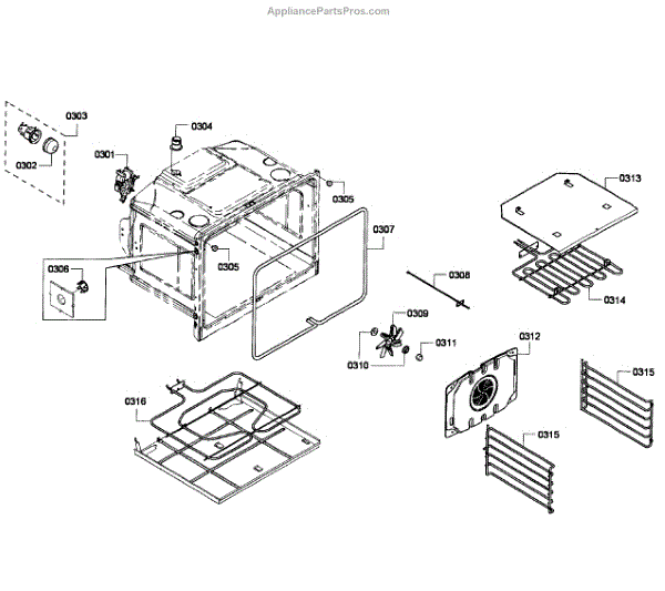 Parts for Bosch HBL3550UC/08 Oven Upper Parts
