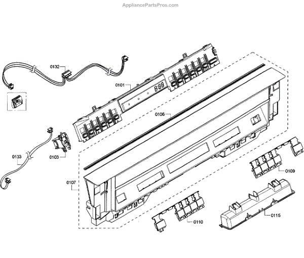 Parts for Bosch SHE53T52UC/01: Control Panel Parts - AppliancePartsPros.com