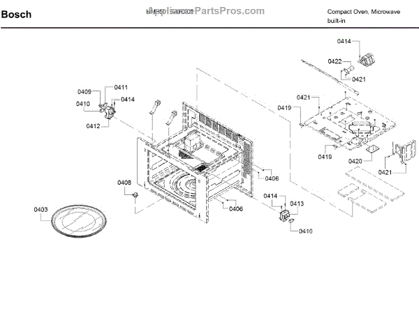 Parts For Bosch Hbl M Uc Cavity Parts Appliancepartspros Com