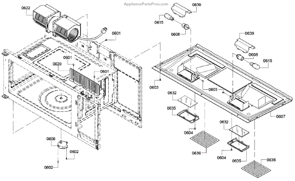 Parts for Bosch HMV3052U/01: Base Assembly Parts - AppliancePartsPros.com