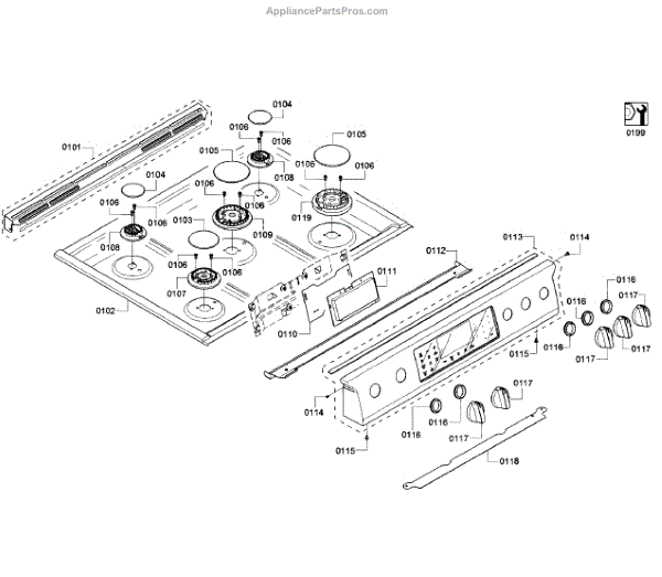 Parts for Bosch HGI8054UC/03 Cooktop Parts