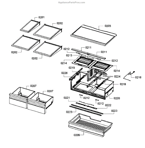Parts for Bosch B26FT80SNS/01 Shelfs Parts