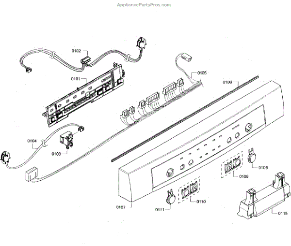 Parts for Bosch SHE3AR56UC/07: Control Panel Parts - AppliancePartsPros.com