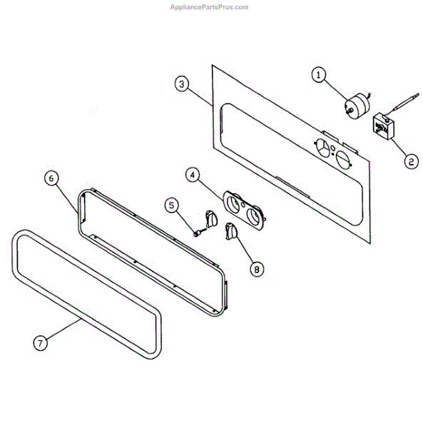 Parts for Dacor EWO30 Front Panel Parts