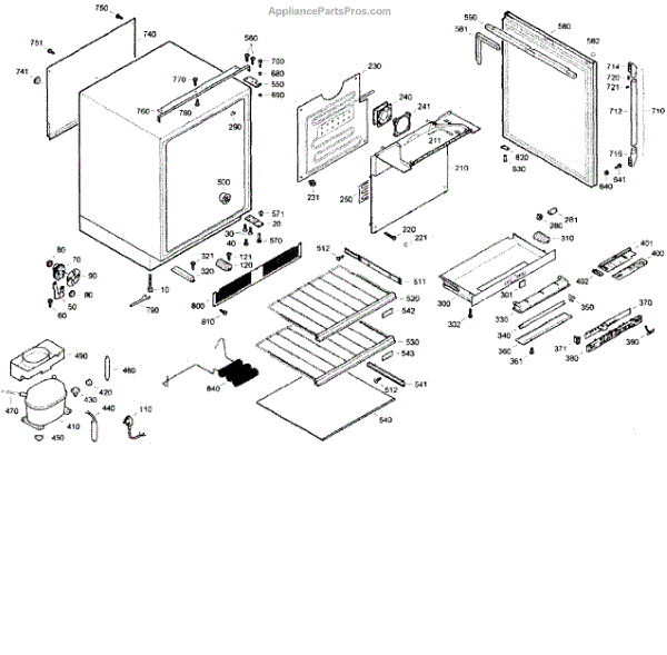 Parts for Dacor EF24RBCSS Wine Cooler Parts