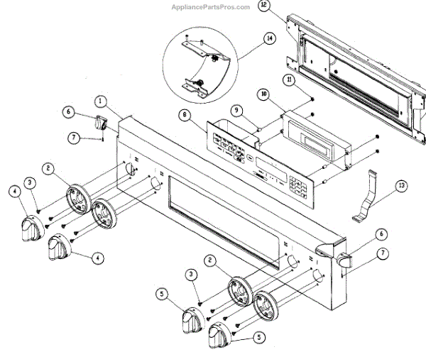 Parts for Dacor ER30DSCHLP: Control Panel Parts - AppliancePartsPros.com