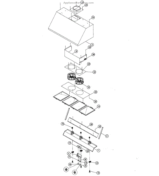 Parts for Dacor MH4818S Range Hood Parts