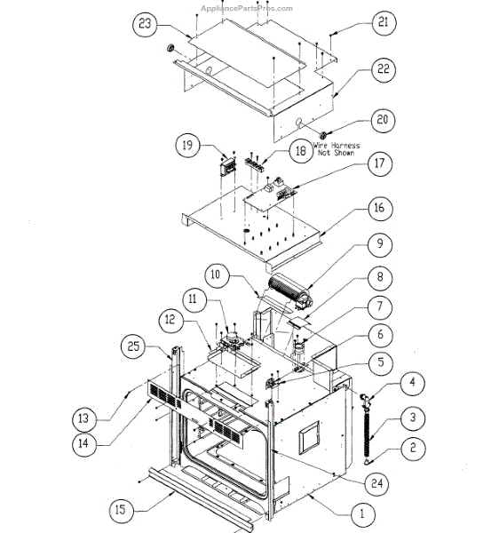 Parts for Dacor MORS130S Oven Assembly Parts