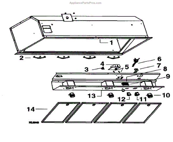 Parts for Broan RMIP45: Range Hood Parts - AppliancePartsPros.com