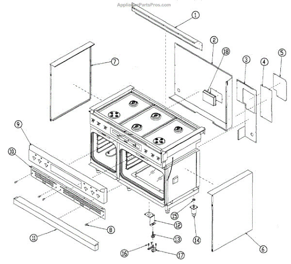 Parts for Dacor ER48DSCHNG: Exterior Parts - AppliancePartsPros.com