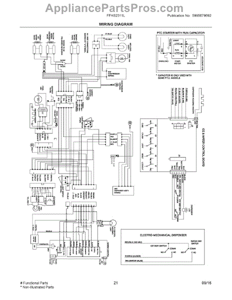 Parts for Frigidaire FFHS2311LBQA: Wiring Diagram Parts ...