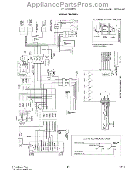 Parts for Frigidaire FFHS2622MSN: Wiring Diagram Parts ...