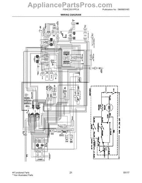 Parts for Frigidaire FGHC2331PFCA: Wiring Diagram Parts ...