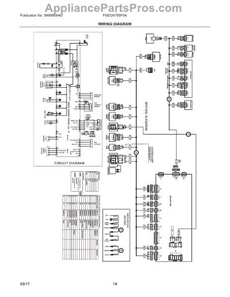 Parts for Frigidaire FGID2476SF0A: Wiring Diagram Parts