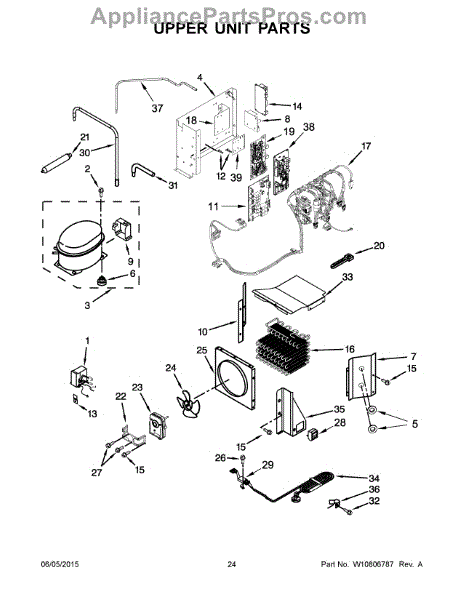 Parts for KitchenAid KBSD602ESS00: Upper Unit Parts ...