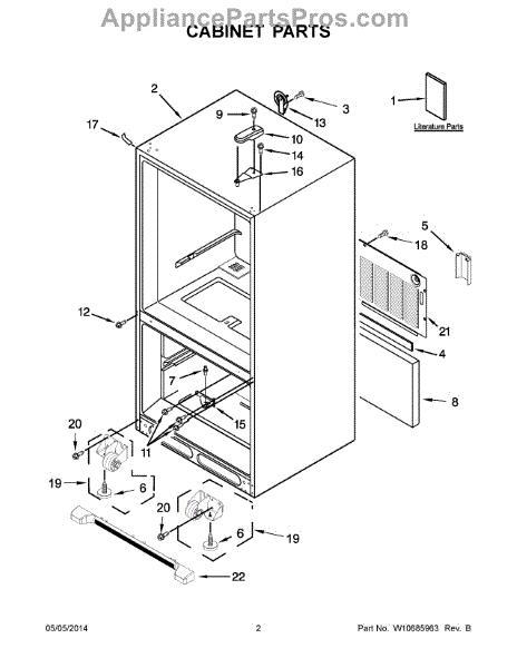 Parts for Maytag MBF2258DEE00: Cabinet Parts - AppliancePartsPros.com