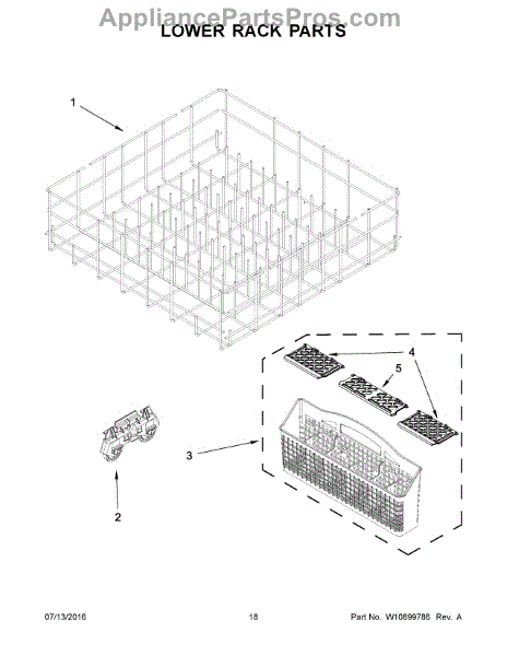 Parts for Maytag MDB4949SDZ0: Lower Rack Parts - AppliancePartsPros.com