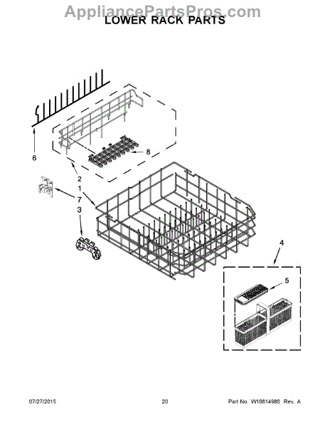 Parts for Maytag MDB7949SDE2: Lower Rack Parts - AppliancePartsPros.com