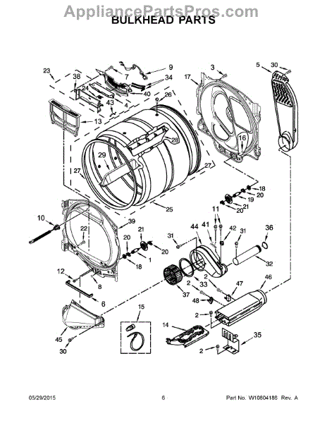 Parts for Maytag MEDB835DW1: Bulkhead Parts - AppliancePartsPros.com