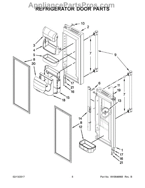 Parts for Maytag MFI2269DRM01: Refrigerator Door Parts ...