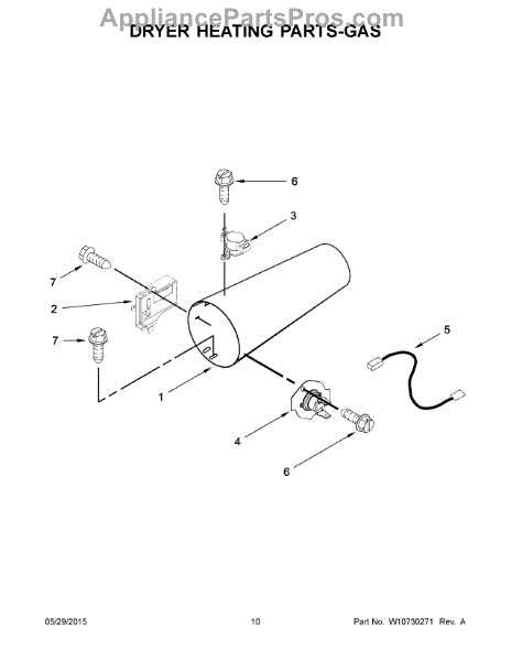 Parts for Maytag MLE21PNAGW0: Dryer Heating Parts-Gas Parts