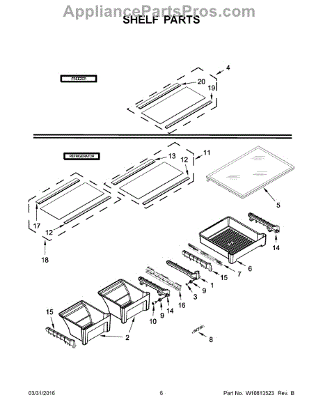 Parts for Maytag MRT318FZDH01: Shelf Parts - AppliancePartsPros.com