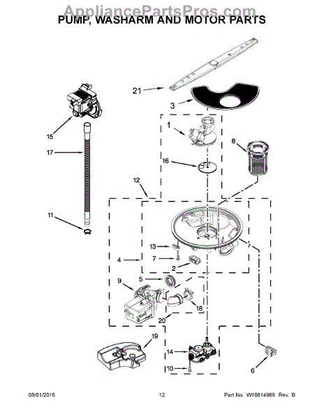 whirlpool dishwasher parts wdt780saem1