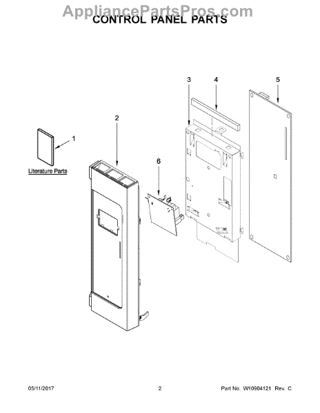 Parts for Whirlpool WMH32519FT0: Control Panel Parts