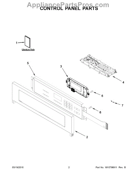 Parts for Whirlpool WOS11EM4EB00: Control Panel Parts