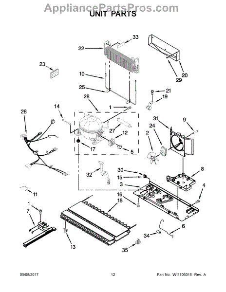 Parts for Whirlpool WRF535SMHB00: Unit Parts - AppliancePartsPros.com