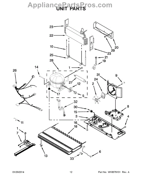 Parts for Whirlpool WRF535SWBM00: Unit Parts - AppliancePartsPros.com